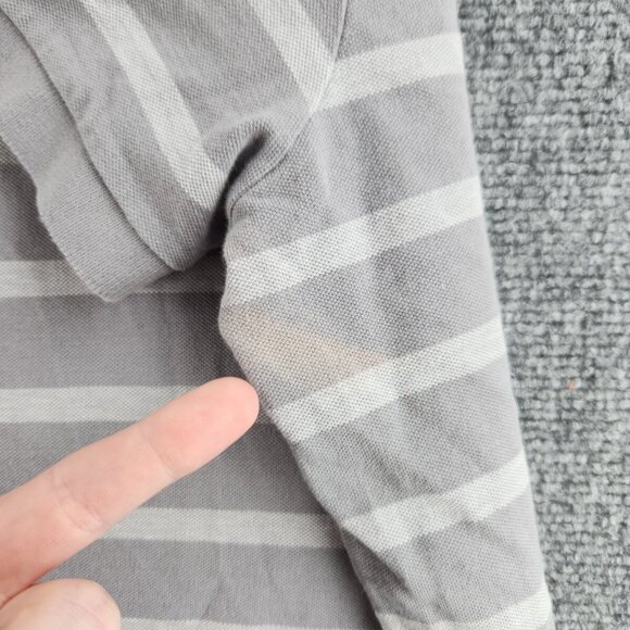 Lacoste Striped Gray Size 3XL (8) Polo Shirt Regular Fit Short Sleeve Peru - Picture 15 of 16